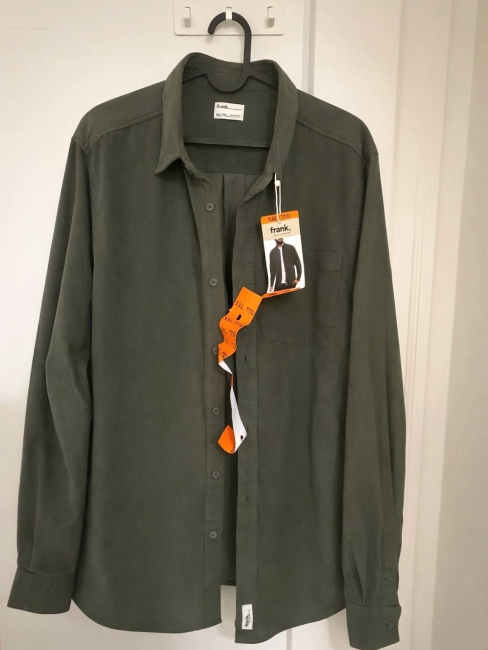 Frank And Oak Green Long Sleeve Button-Up Shirt - XXL